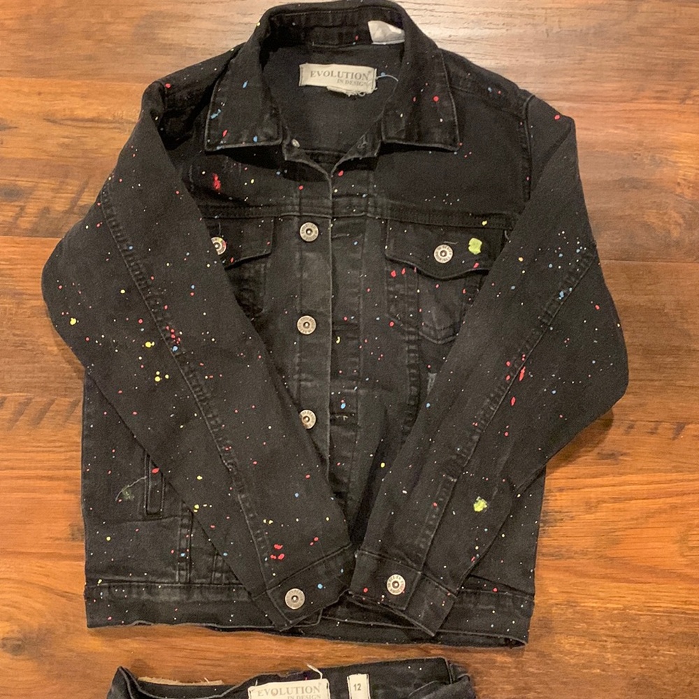 Evolution 2 piece boys jean jacket set.